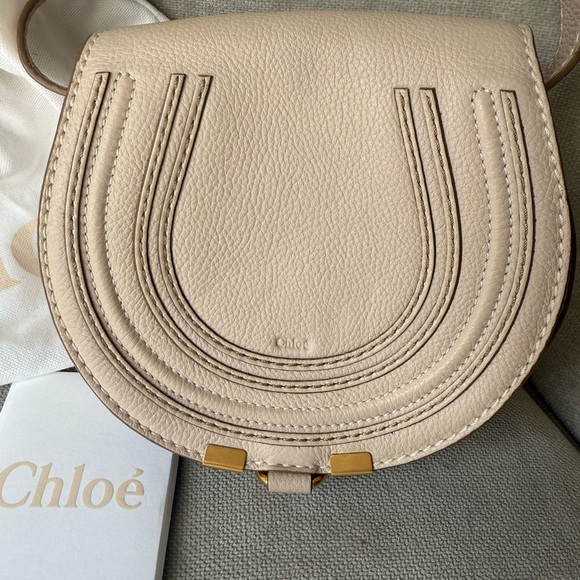 Chloe Taupe Leather Crossbody Bag - Picture 5 of 6